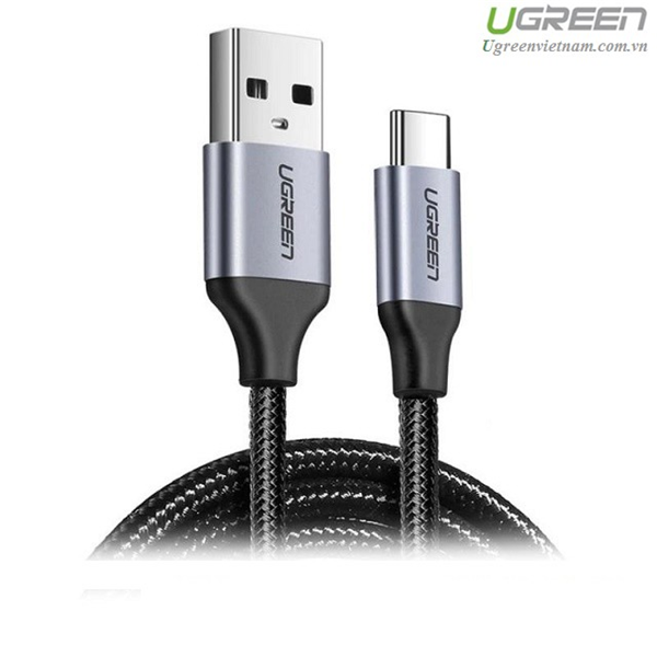 Cáp sạc nhanh USB Type C dài 25cm Ugreen 60124 chính hãng