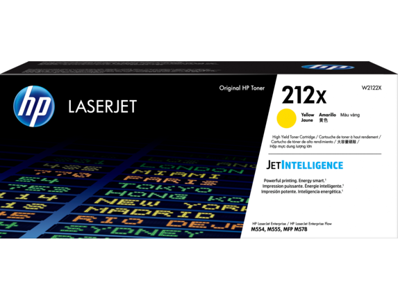 Hộp mực LaserJet Chính hãng màu vàng năng suất cao HP 212X, W2122X