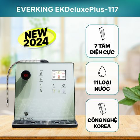 Máy Lọc Nước Điện Giải Ion Kiềm Nóng thông minh EVERKING EKDeluxePlus-117