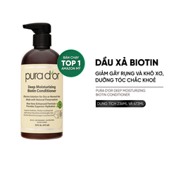 Dầu xả dưỡng tóc PURA D'OR Gold Label Deep Moisturizing Biotin Conditioner 473ml