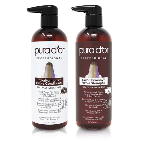 Dầu gội phục hồi tóc PURA D'OR ColorHarmony Purple Shampoo 473ml