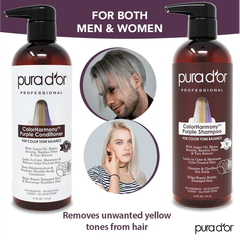 Dầu xả phục hồi tóc PURA D'OR ColorHarmony Purple Conditioner 473ml