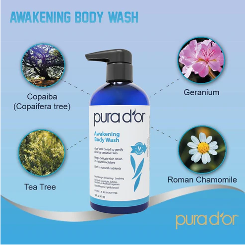 Sữa tắm dưỡng ẩm PURA D'OR Awakening Body Wash 473ml