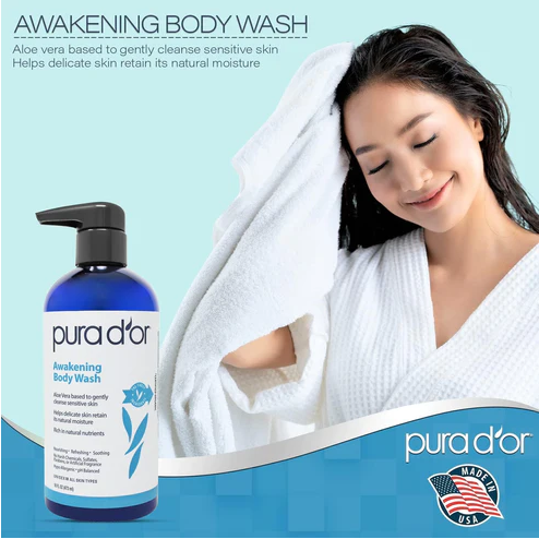 Sữa tắm dưỡng ẩm PURA D'OR Awakening Body Wash 473ml