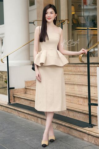 Áo Ngắn Kiểu x Chân Váy Midi K CLOSET