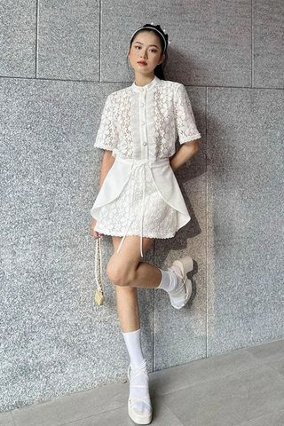 Áo Kiểu Tay Ngắn x Chân Váy Ngắn ELPIS CLOTHING