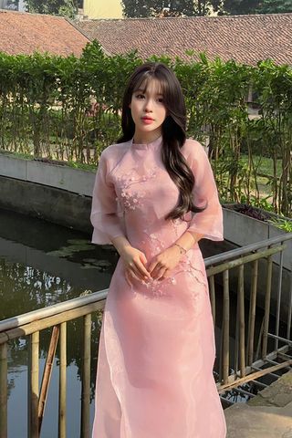 Áo Dài Cách Tân Hoa Anh Đào Sakura LINN DESIGN