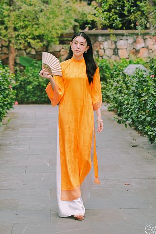 Áo Dài Cách Tân Tay Dài Hoa Văn SUMIRE STORE