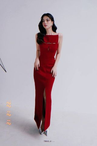 Đầm Midi Xẻ Tà Cut-Out TRIO JI