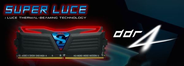 Ram GEIL SUPPER LUCE LITE 32GB 2*16GB DDR4 2400MHz - CL16 - Màu đen LED RGB