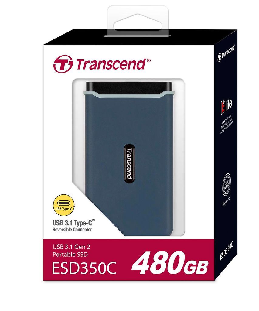 Ổ Cứng Di Động SSD Transcend ESD350C 480GB TLC USB 3.1 - TS480GESD350C
