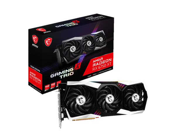 VGA MSI Radeon RX 6750 XT GAMING X TRIO 12GB GDDR6