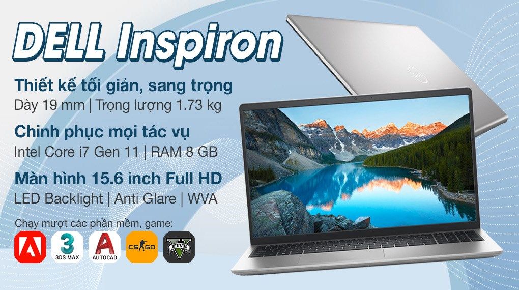 Laptop Dell Inspiron 15 3511 i7 1165G7/8GB/512GB/2GB MX350/Office H&S/Win10 (70267062)