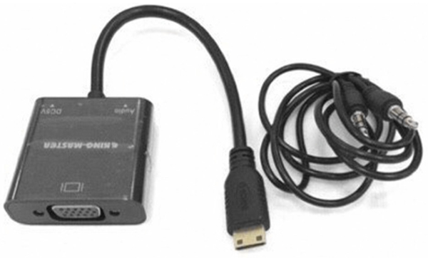 Cáp chuyển đổi Mini HDMI K -> VGA L + Audio Kingmaster (KY-H125B)