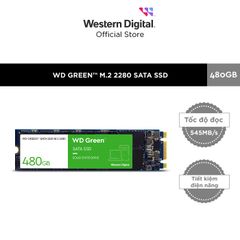 Ổ cứng SSD Western Digital green M.2 2280 Sata III 480GB WDS480G3G0B - New version 2022