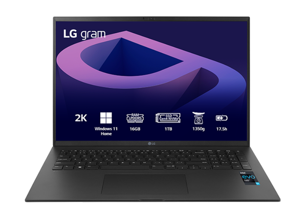 Laptop LG Gram 2022 17Z90Q-G.AH78A5 (i7-1260P/16GB/1TB/Intel Iris Xe Graphics/17' WQXGA 99% DCI-P3/Win 11)