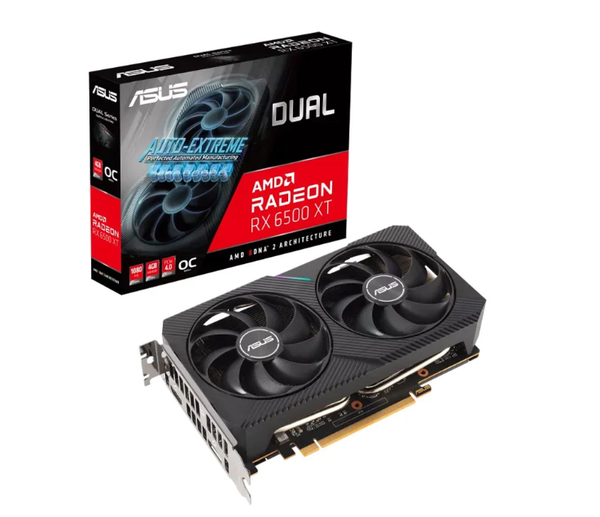 Card màn hình ASUS Dual Radeon RX 6500 XT OC Edition 4GB GDDR6 DUAL-RX6500XT-O4G