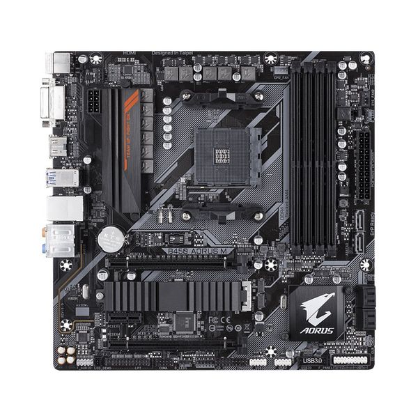 Mainboard GIGABYTE B450 AORUS - M (AMD B450, Socket AM4, m-ATX, 4 khe RAM DDR4)