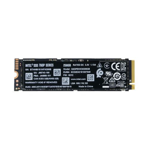 ổ Cứng SSD Intel 760P 256GB 3D-NAND M.2 NVMe PCIe Gen3 x4 SSDPEKKW256G8X1