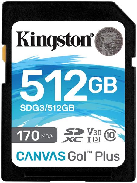 Thẻ Nhớ Kingston 512GB SDXC Canvas Go Plus 170MB/s (SDG3/512GB)