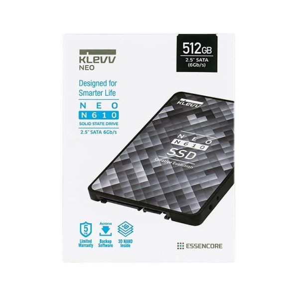 Ổ cứng SSD Klevv Neo N610 512GB Sata 3 – K512GSSDS3-N61 (Read/Write: 560/520 MB/s, TLC Nand)