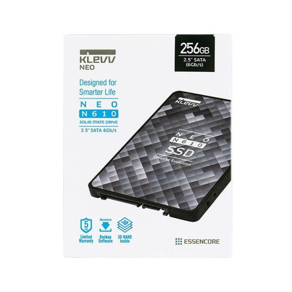 Ổ cứng SSD Klevv Neo N610 256GB Sata 3 – K256GSSDS3-N61 (Read/Write: 560/520 MB/s, TLC Nand)