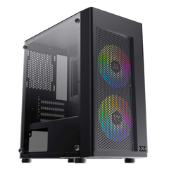 Case XIGMATEK AERO 2F (EN46591) - M-ATX, 1 SIDE TEMPERED GLASS, 2 FAN X20F