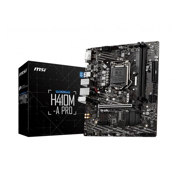 Mainboard MSI H410M-A PRO (Intel H410, Socket 1200, m-ATX, 2 khe RAM DDR4)