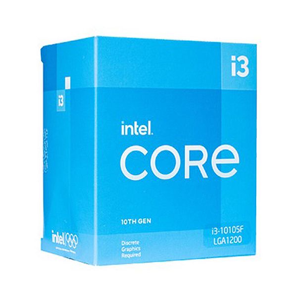 CPU Intel Core i3 10105F (3.7GHz turbo up to 4.4Ghz, 4 nhân 8 luồng, 6MB Cache, 65W) - Socket Intel LGA 1200 Box Online