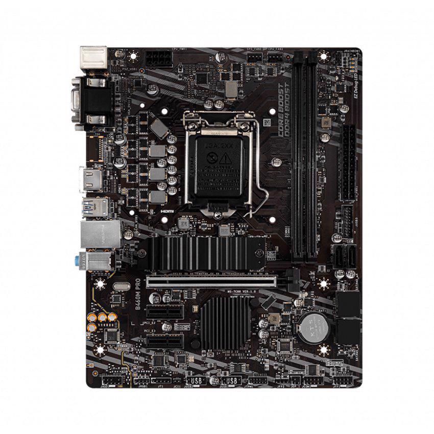 Mainboard MSI B460M PRO (Intel B460, Socket 1200, m-ATX, 2 khe RAM DDR4)