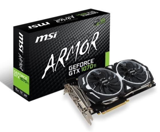 VGA MSI GTX 1070 Ti ARMOR 8G (NVIDIA Geforce/ 8Gb/ DDR5/ 256Bit)