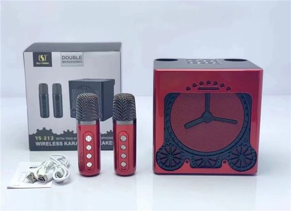 Loa bluetooth karaoke Su-Yosd YS-212 - Tặng kèm 2 micro không dây - Hiệu ứng đổi giọng, điều chỉnh echo, reverb, effect