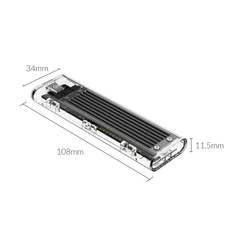 Box SSD Orico M.2 SATA Type C TCM2F-C3-BK-BP