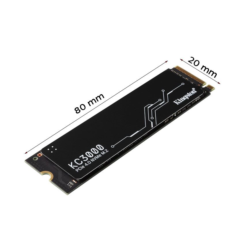 Ổ cứng SSD Kingston KC3000 4096GB NVMe M.2 2280 PCIe Gen 4 x 4 (Đọc 7000MB/s, Ghi 7000MB/s) (SKC3000D/4096G)