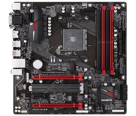 Mainboard Gigabyte AX370M-Gaming 3 (Chipset AMD X370/ Socket AM4/ VGA onboard)