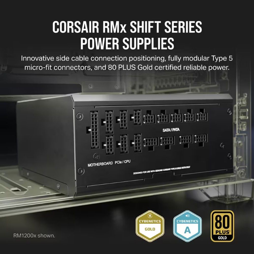Nguồn máy tính Corsair RM1200x Shift 80 Plus Gold - Full Modul - (CP-9020254-NA)