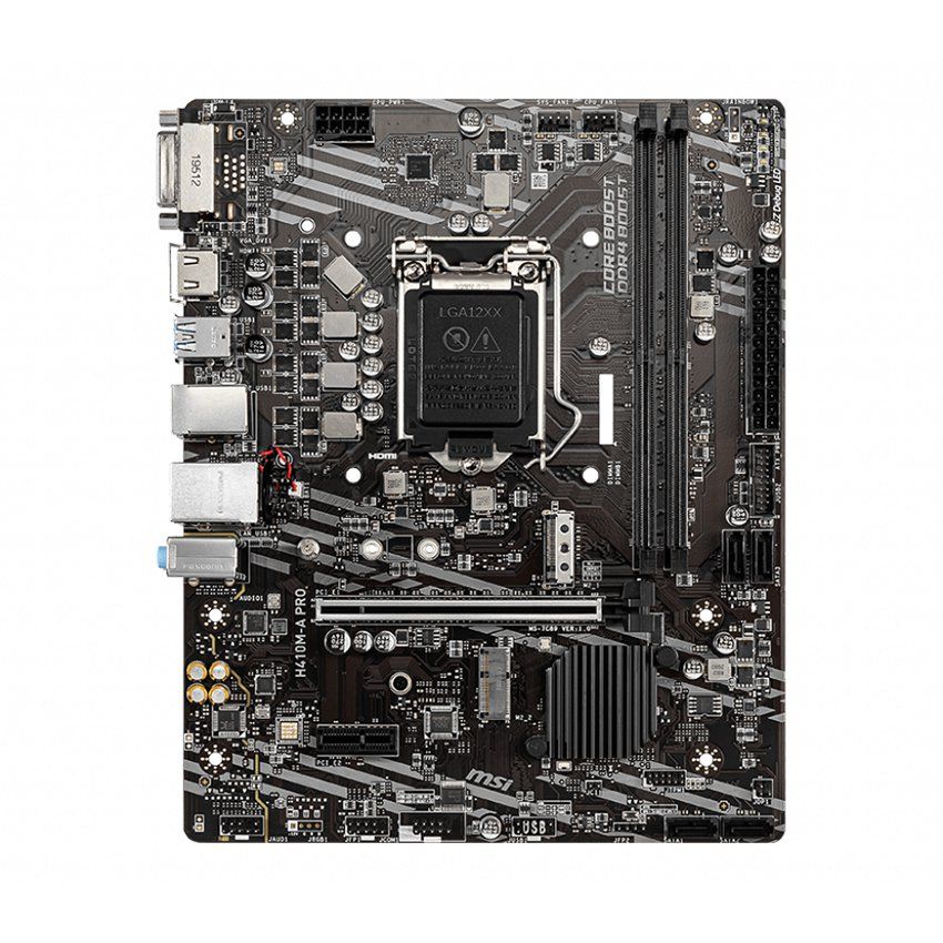 Mainboard MSI H410M-A PRO (Intel H410, Socket 1200, m-ATX, 2 khe RAM DDR4)