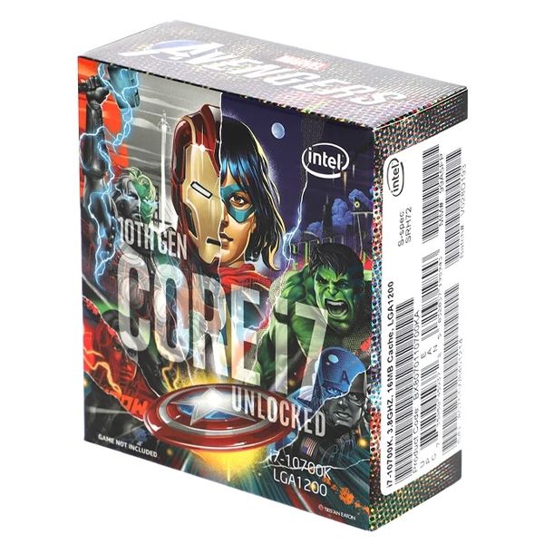 CPU Intel Core i7 10700K Avengers Edition (3.8GHz turbo up to 5.1GHz, 8 nhân 16 luồng, 16MB Cache, 125W) - Socket Intel LGA 1200