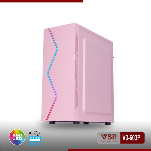 Case VSP V3-603P Hồng Có sẵn LED RGB