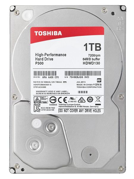 Ổ cứng HDD Toshiba 1TB P300 Chính Hãng (HDWD110UZSVA )