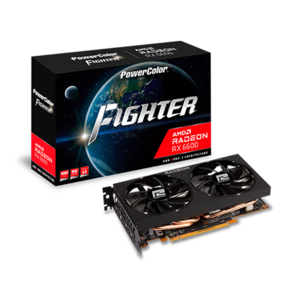 VGA PowerColor Fighter Radeon RX 6600 8GB GDDR6 (AXRX 6600 8GBD6-3DH)