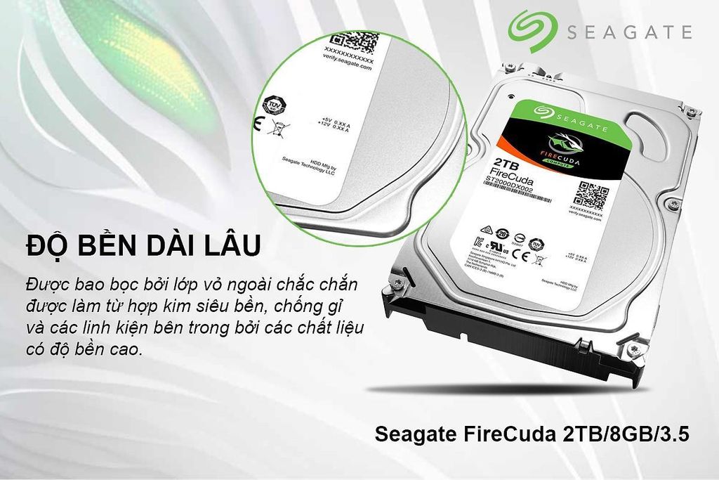 Ổ Cứng HDD Seagate FireCuda 2TB 3.5 inch SATA III 64MB Cache 7200RPM ST2000DX002