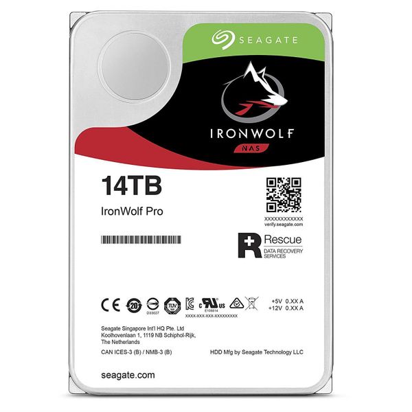 Ổ cứng HDD Seagate Ironwolf Pro 14TB 3.5 inch, 7200RPM, SATA3, 256MB Cache (ST14000NE0008)