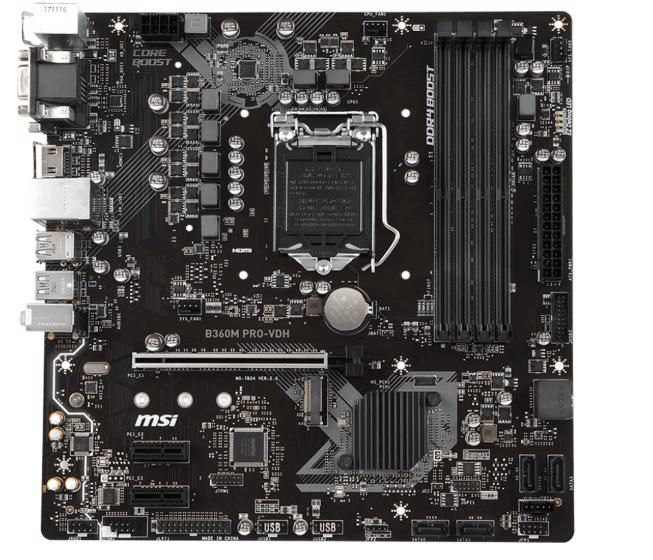 Main MSI B360M PRO-VDH (Chipset Intel B360/ Socket LGA1151/ VGA onboard)