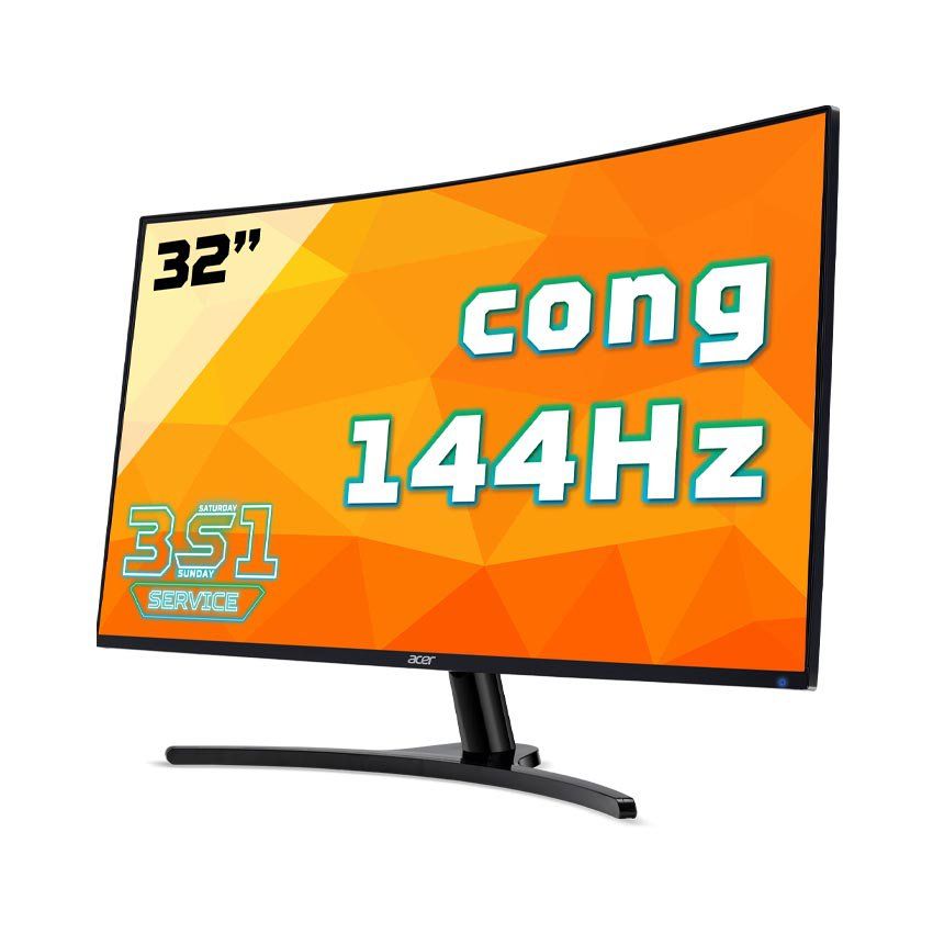 Màn hình Acer ED322QRP (31.5inch/FHD/VA/144Hz/4ms/250nits/HDMI+VGA+DVI/FreeSync)