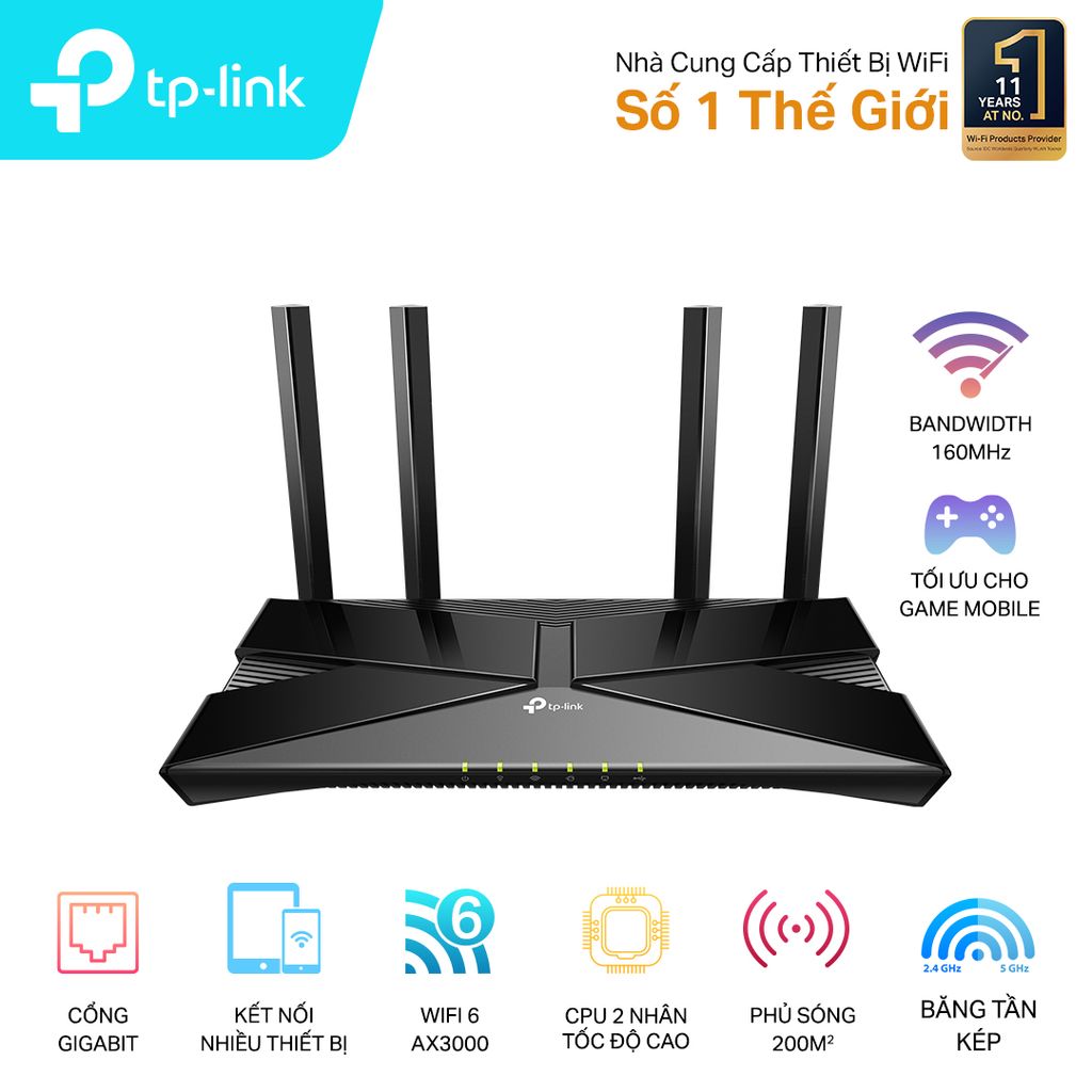 Bộ phát wifi 6 TP-Link Archer AX23 AX1800Mbps