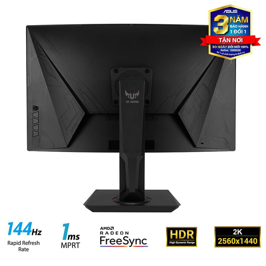 Màn hình Asus TUF VG32VQ (31.5 inch/QHD/144Hz/1ms/400cd/m²/DP+HDMI/HDR10/Free Syc/Màn hình cong)