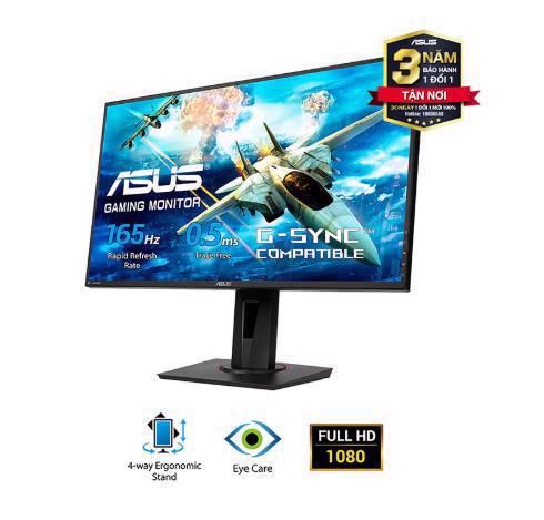 Màn hình Asus VG258QR (25 inch/FHD/G-SYNC/165Hz/0.5ms/400cd/m²/DP+HDMI+DVI/Free Sync/G Sync)