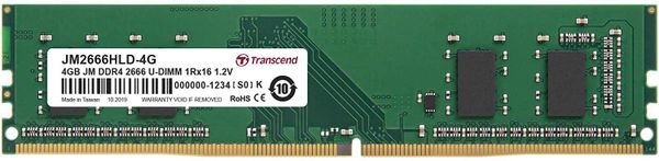 Ram Transcend 4GB JM DDR4 2666 U-DIMM 1Rx16 1.2V (JM2666HLD-4G)