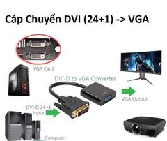 Cáp chuyển DVI (24+1) Sang VGA định dang 1080DPI